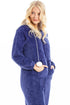 Camille Women's Hooded Super Soft Fleece Onesie Ladies Zip Jumpsuit