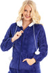 Camille Women's Hooded Super Soft Fleece Onesie Ladies Zip Jumpsuit