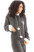 Camille Women's Hooded Pyjama Set Long Sleeve Fleece Nightwear