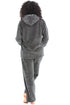 Camille Women's Hooded Pyjama Set Long Sleeve Fleece Nightwear