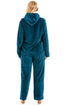 Camille Women's Hooded Pyjama Set Long Sleeve Fleece Nightwear