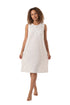Camille Womens Classic 100% Organic Cotton Sleeveless Nightdress