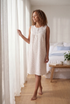 Camille Womens Classic 100% Organic Cotton Sleeveless Nightdress
