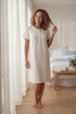 Camille Womens Classic 100% Organic Cotton Short Sleeve Nightdress