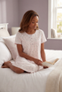 Camille Womens Classic 100% Organic Cotton Short Sleeve Nightdress