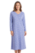 Camille Womens 100% Organic Cotton Classic Long Sleeve Nightdress