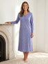 Camille Womens 100% Organic Cotton Classic Long Sleeve Nightdress