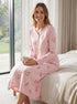Camille Womens 100% Organic Cotton Classic Long Sleeve Nightdress