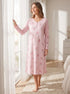 Camille Womens 100% Organic Cotton Classic Long Sleeve Nightdress
