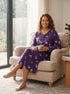 Camille Womens 100% Organic Cotton Classic Long Sleeve Nightdress