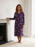 Camille Womens 100% Organic Cotton Classic Long Sleeve Nightdress