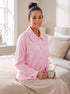 Camille Women's Bed Jacket in Soft Warm Fleece Cosy Nightwear Coat