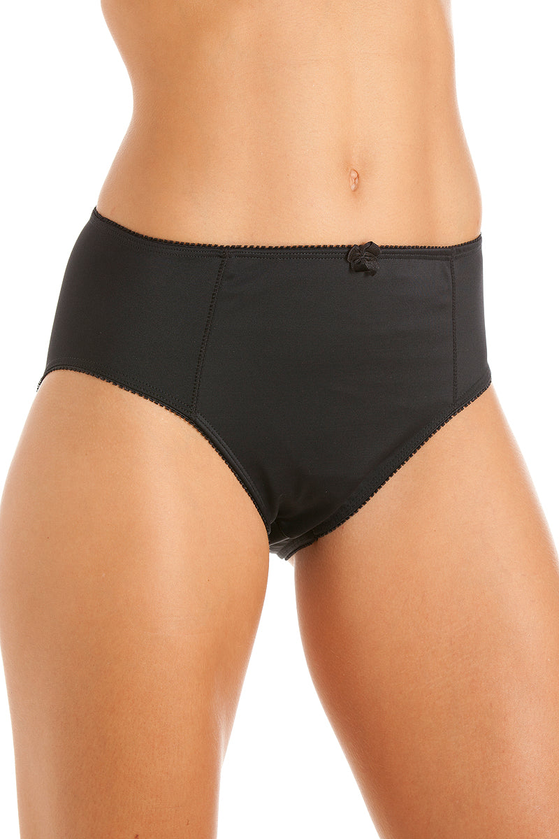 Womens Two Pack Black High Waist Briefs
