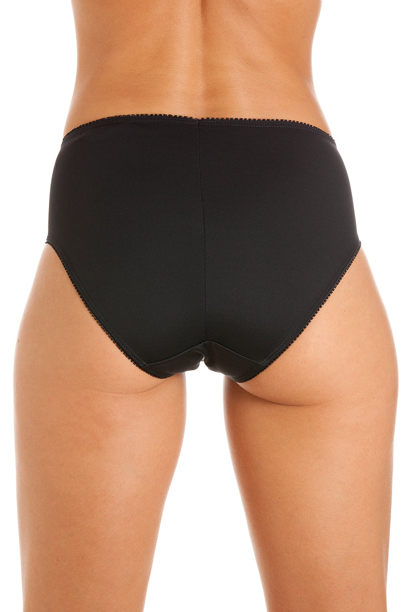 Womens Two Pack Black High Waist Briefs