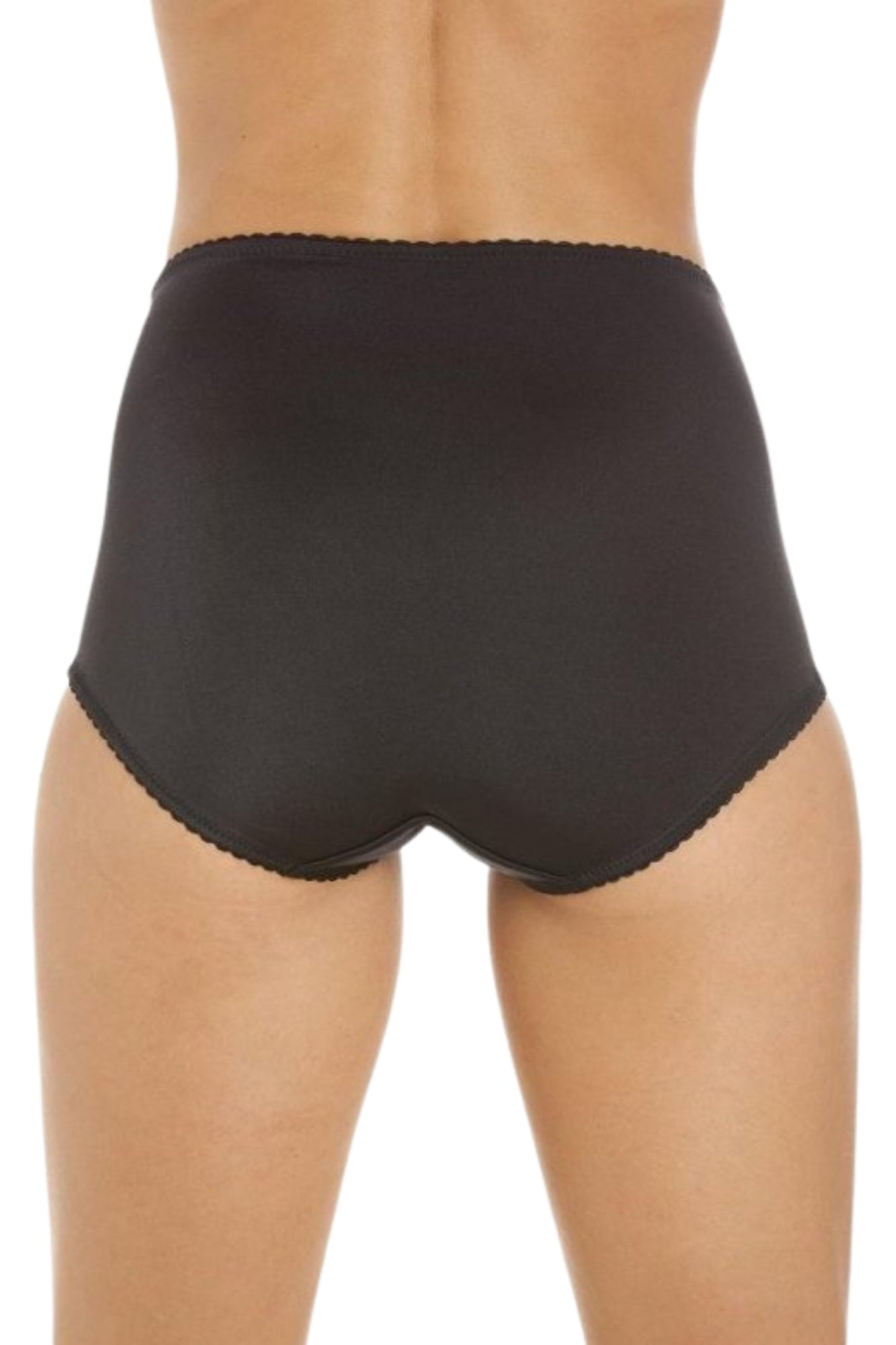 Womens Two Pack Smooth High Waist Black Control Briefs