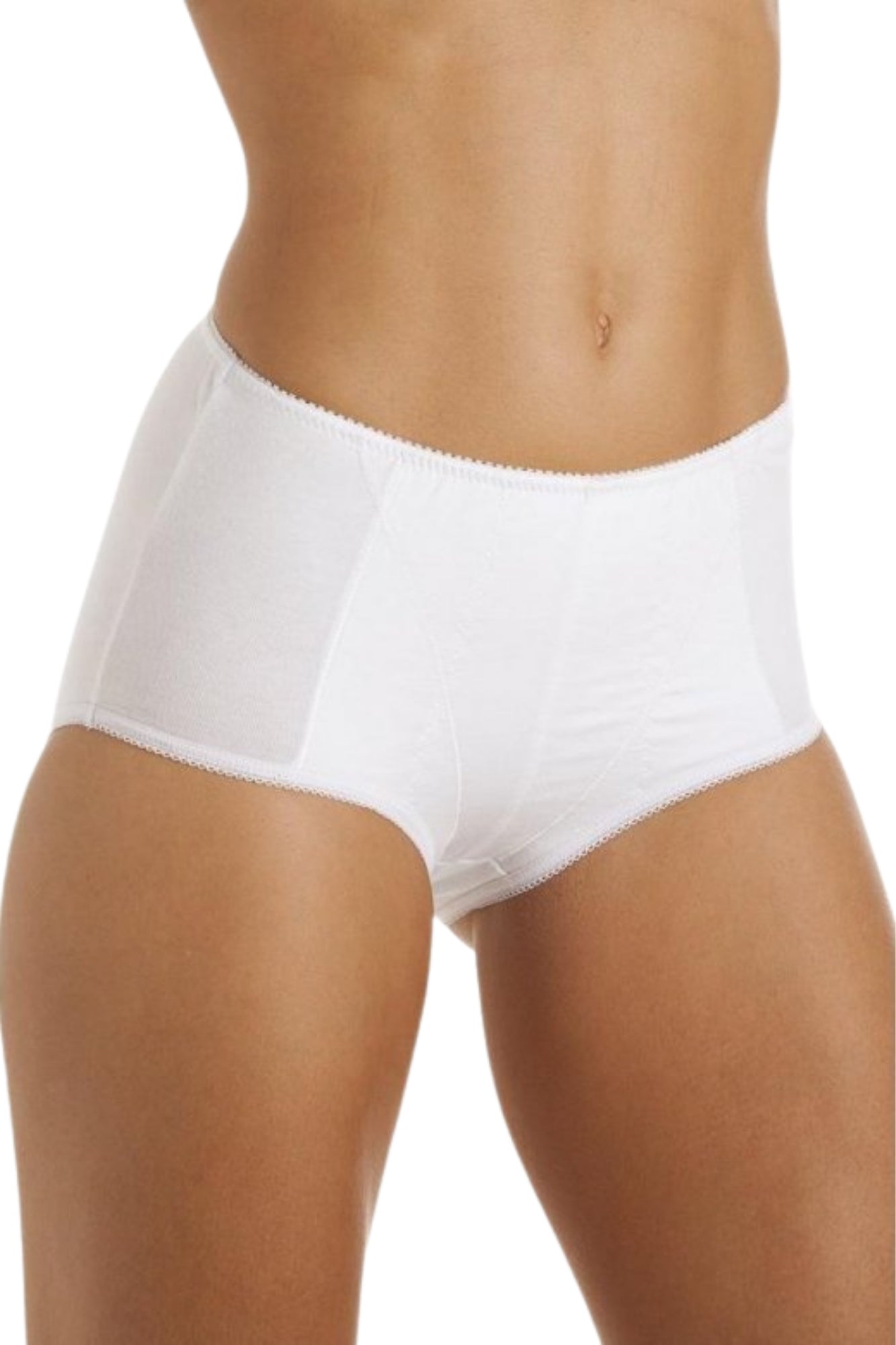 Womens Classic Cotton 3 Pack Control Briefs White