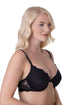 Camille Women's Underwired Bra in Black Floral Lace Padded Cup Lingerie