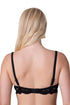 Camille Women's Underwired Bra in Black Floral Lace Padded Cup Lingerie