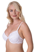 Camille Women's Underwired Bra in White Floral Lace Padded Cup Lingerie