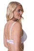 Camille Women's Underwired Bra in White Floral Lace Padded Cup Lingerie