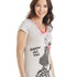 Grey Short Sleeve Zebra Motif Nightdress