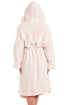 Camille Women's Hooded Bathrobe in Pink Soft Fleece Fluffy Dressing Gown