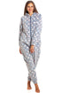 Womens Multi Coloured Spot Print Supersoft Grey Onesie