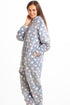 Womens Multi Coloured Spot Print Supersoft Grey Onesie