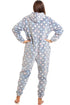 Womens Multi Coloured Spot Print Supersoft Grey Onesie