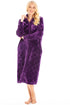 Camille Women's Housecoat Fleece Zip Robe with Inseam Pockets