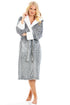 Women's Super Soft Bathrobe with Sherpa Lined Hood and Cuffs
