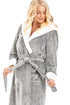 Women's Super Soft Bathrobe with Sherpa Lined Hood and Cuffs