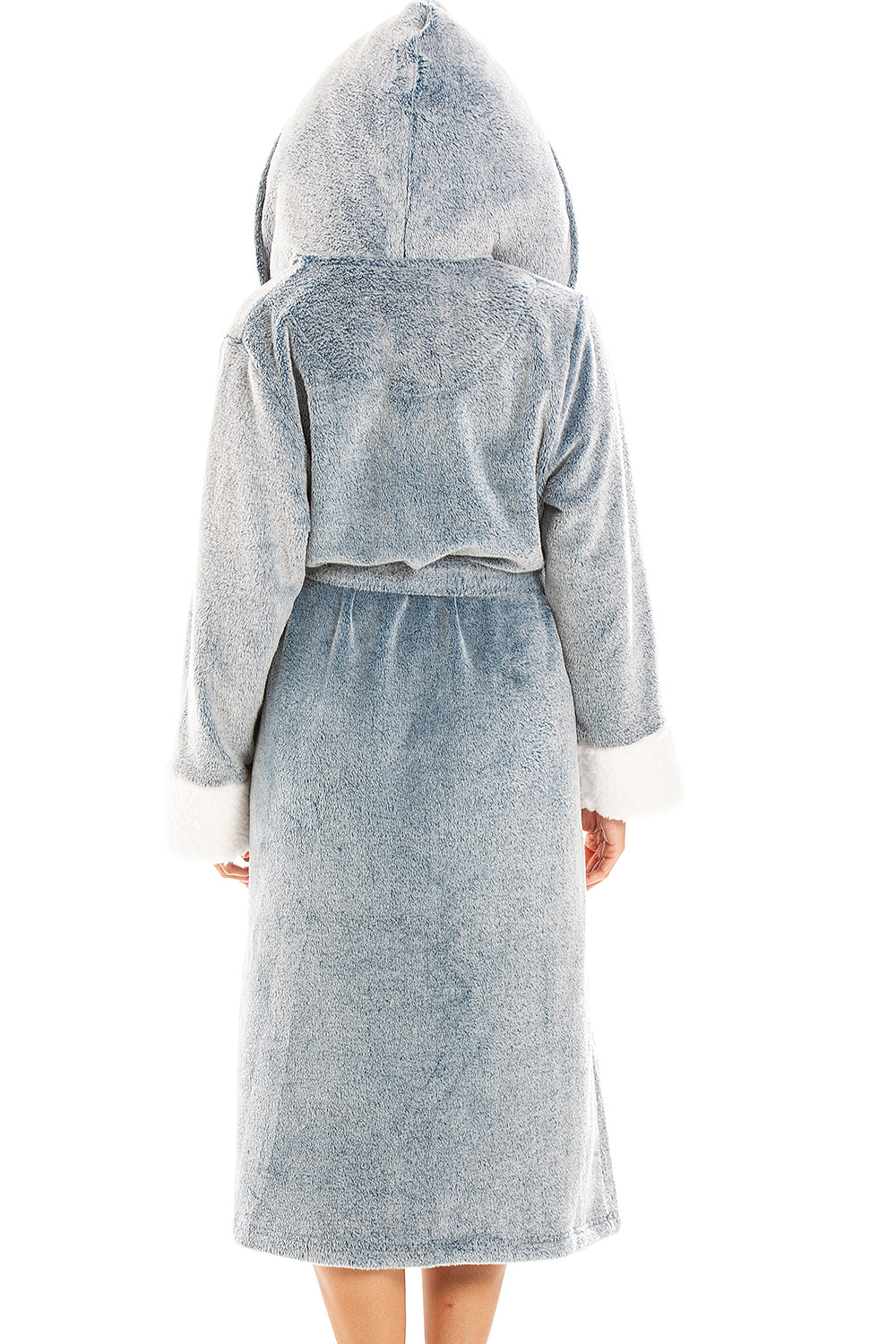 Women's Super Soft Bathrobe with Sherpa Lined Hood and Cuffs