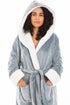 Women's Super Soft Bathrobe with Sherpa Lined Hood and Cuffs