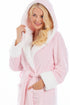 Women's Super Soft Bathrobe with Sherpa Lined Hood and Cuffs