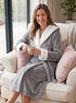 Women's Super Soft Bathrobe with Sherpa Lined Hood and Cuffs