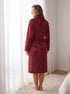 Womens Supersoft Fleece Long Sleeved Ribbed Dressing Gown