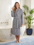 Womens Supersoft Fleece Long Sleeved Ribbed Dressing Gown