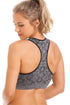 Womens Grey Aztec Non Wired Seamfree Sports Bra