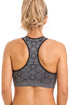 Womens Grey Aztec Non Wired Seamfree Sports Bra