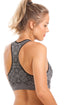 Womens Grey Aztec Non Wired Seamfree Sports Bra