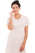 Womens Pink Lightweight Glitter Heart Nightdress